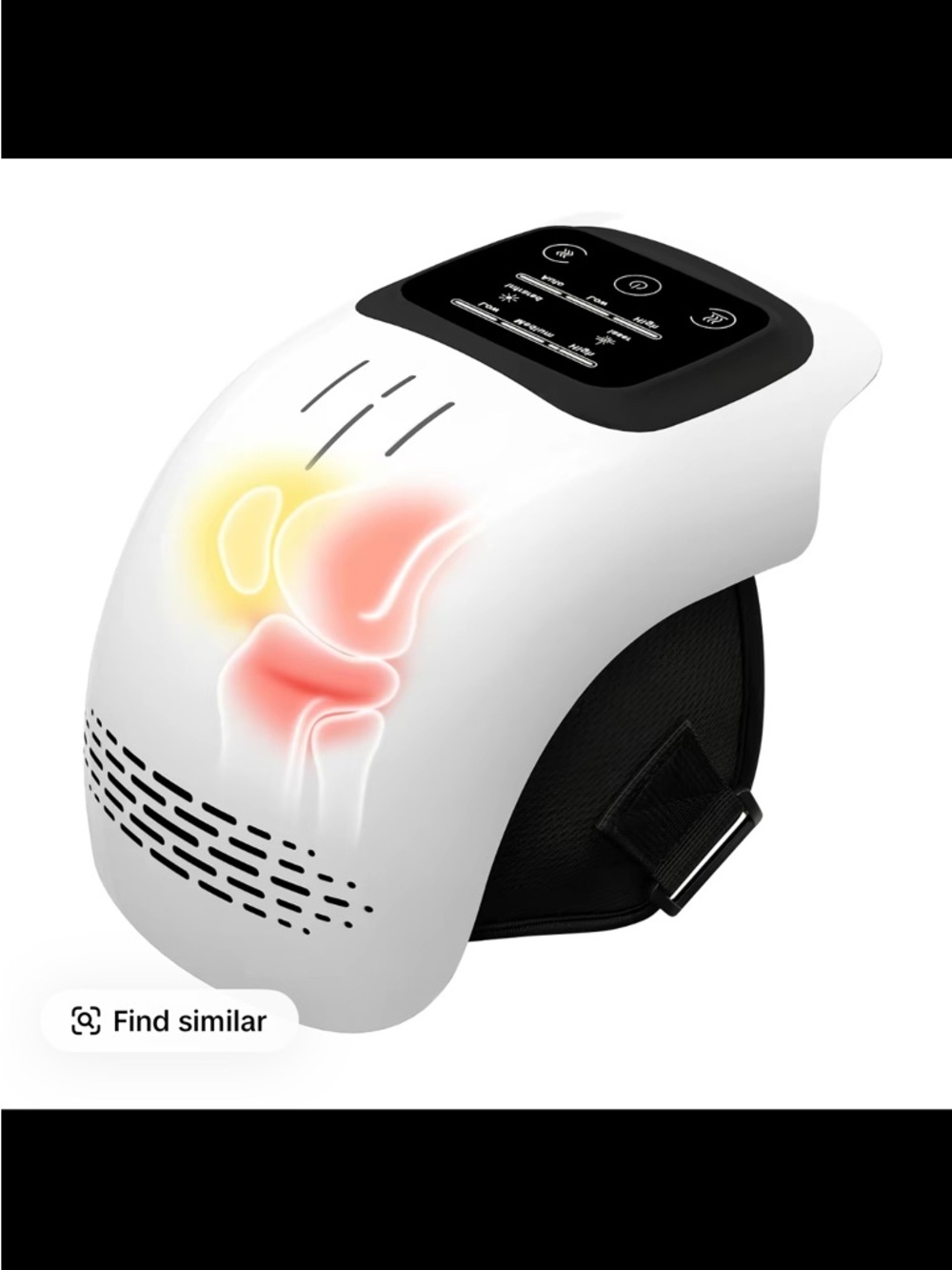 LED Knee Therapy Massager - White with Black Panel